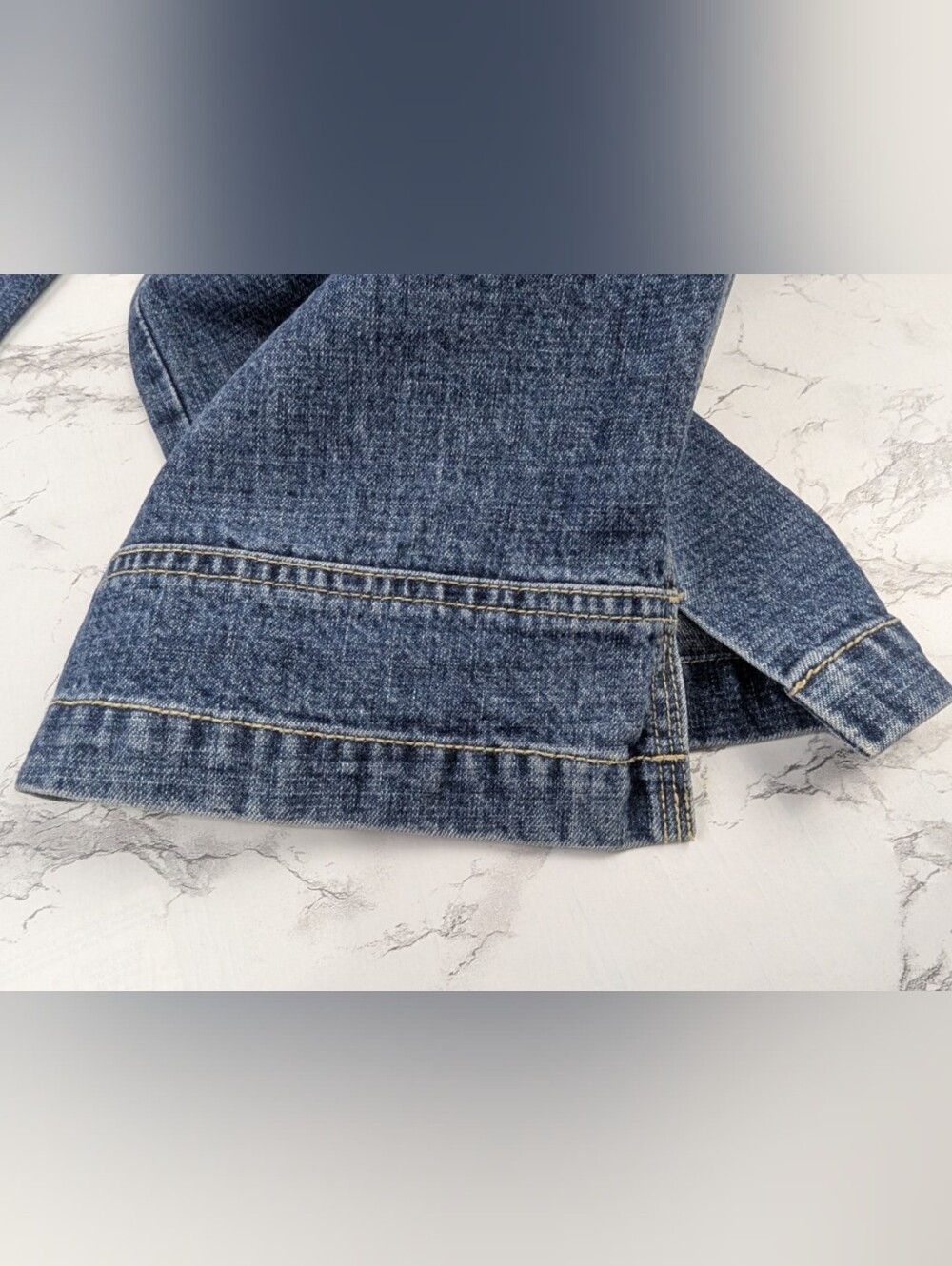 Vintage 90s BKLE Denim Overalls Medium Wash 100% Cotton Large Y2K Grunge - Picture 9 of 15
